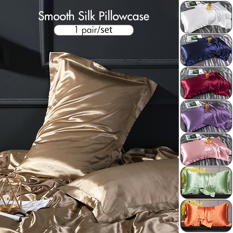 天然サテンピローケース,1ペア,しわ防止,柔らかく,肌にやさ - Satin Silk Pillowcase Hair Skin のレビューと価格