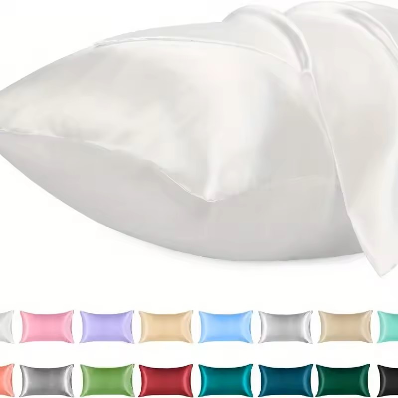 1枚入りサテン枕カバー、髪に優しいシルクのような肌触り、滑ら - Satin Silk Pillowcase Hair Skin のレビューと価格