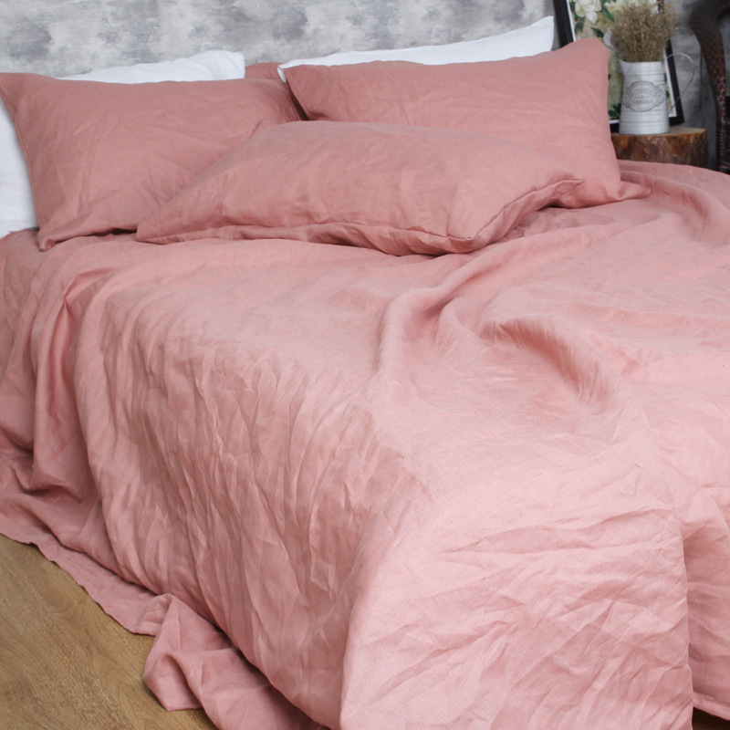 純オーガニック亜麻リネン寝具セット、羽毛布団カバーと枕カバー - Duvet Cover Sets With Zipper のレビューと価格