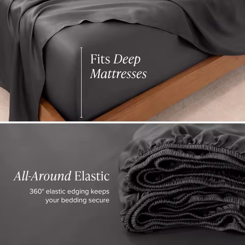 1pc 夏冷却フィットシート 18 インチディープポケットマ - Fitted Bed Sheets Deep Pocket のレビューと価格