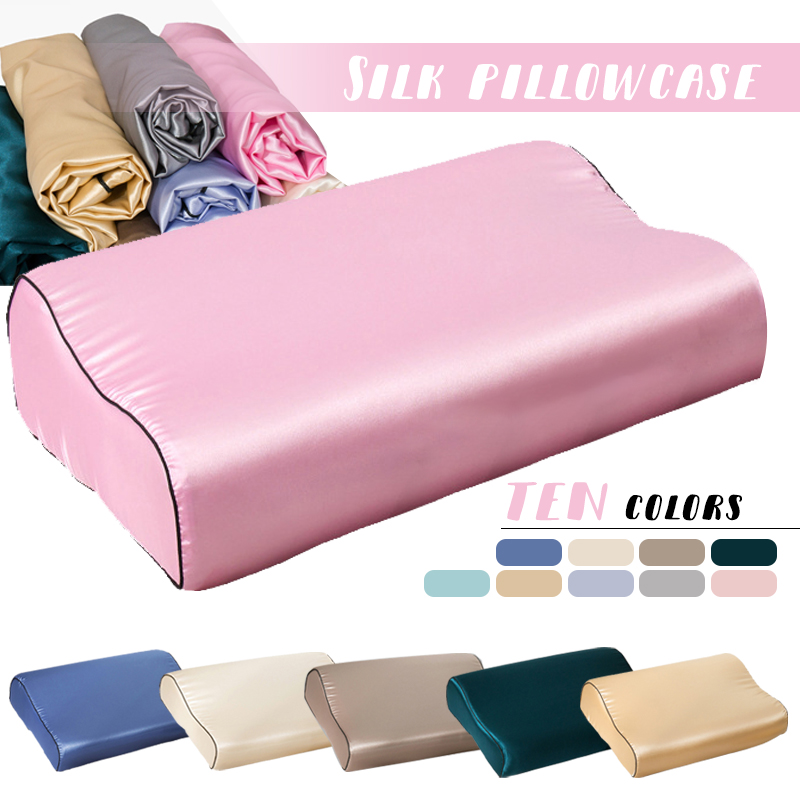 模造シルクサテンラテックス枕カバー、髪と肌に優しい、肌に優し - Satin Silk Pillowcase Hair Skin のレビューと価格