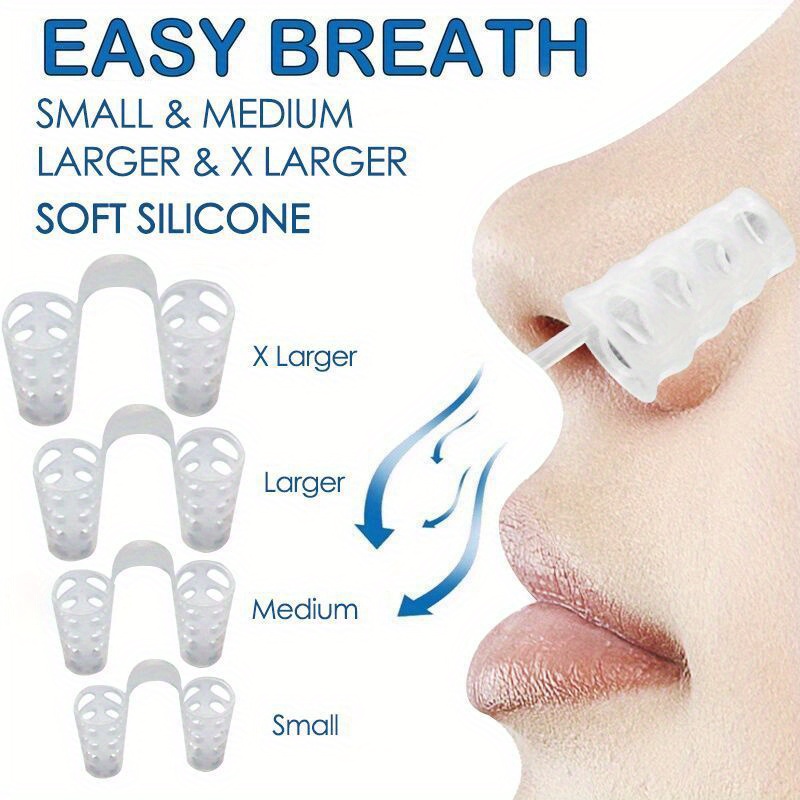 8 ピース/セットいびき防止鼻拡張器シリコーンノーズクリップ - Anti Snore Contour Pillow のレビューと価格