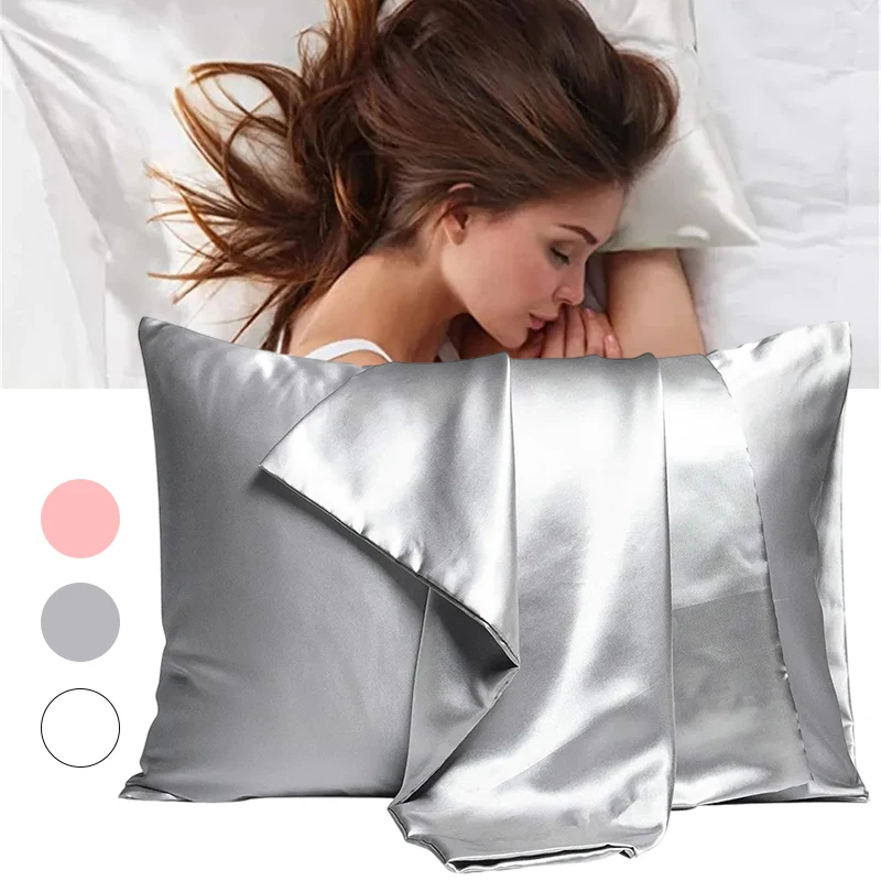 新しいシルクサテン枕カバー、髪と顔の皮膚のしわを防ぐために隠 - Satin Silk Pillowcase Hair Skin のレビューと価格