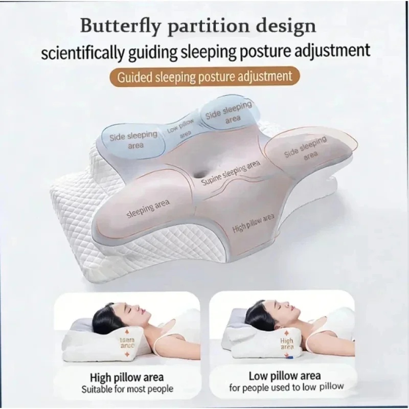 通気性のある冷却メモリーフォーム頸椎枕 夏用整形外科人間工学 - Memory Foam Orthopedic Pillow Neck Pain のレビューと価格