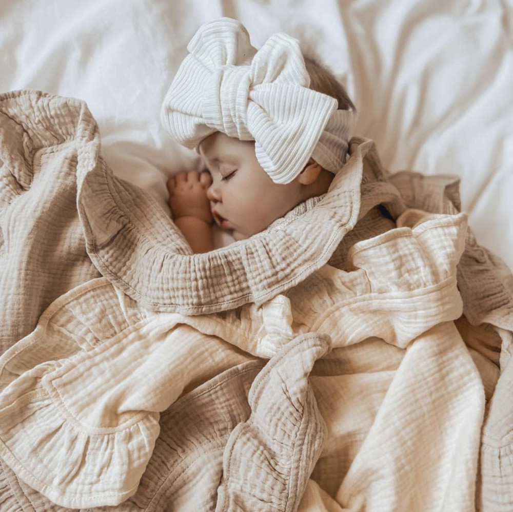 インフリルモスリンベビーおくるみブランケット新生児寝具オーガ - Muslin Cotton Bedspread のレビューと価格